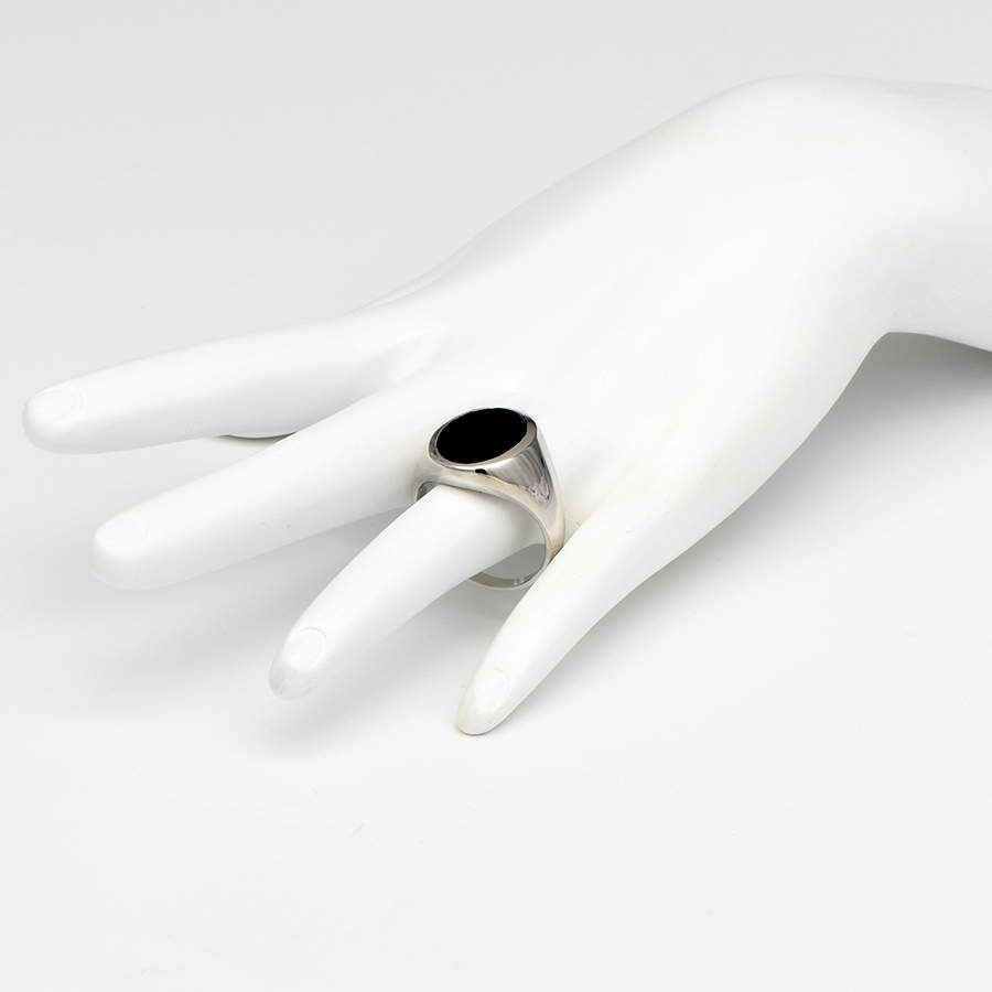 14KW High Polish Onyx Ring-5