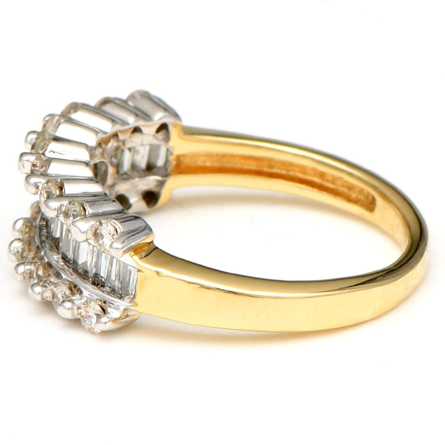 14KW Baguette & Round Diamond(1.10) Ring-3