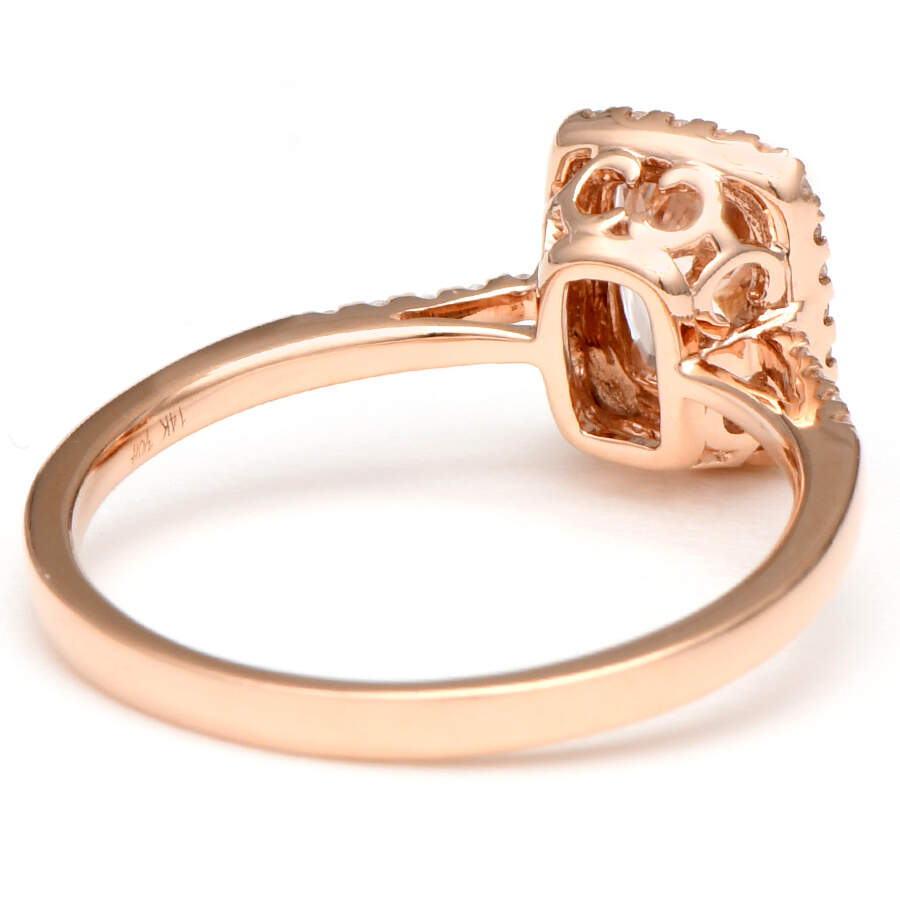 14KR Morganite(0.69) & Diamond(0.12) Ring-2