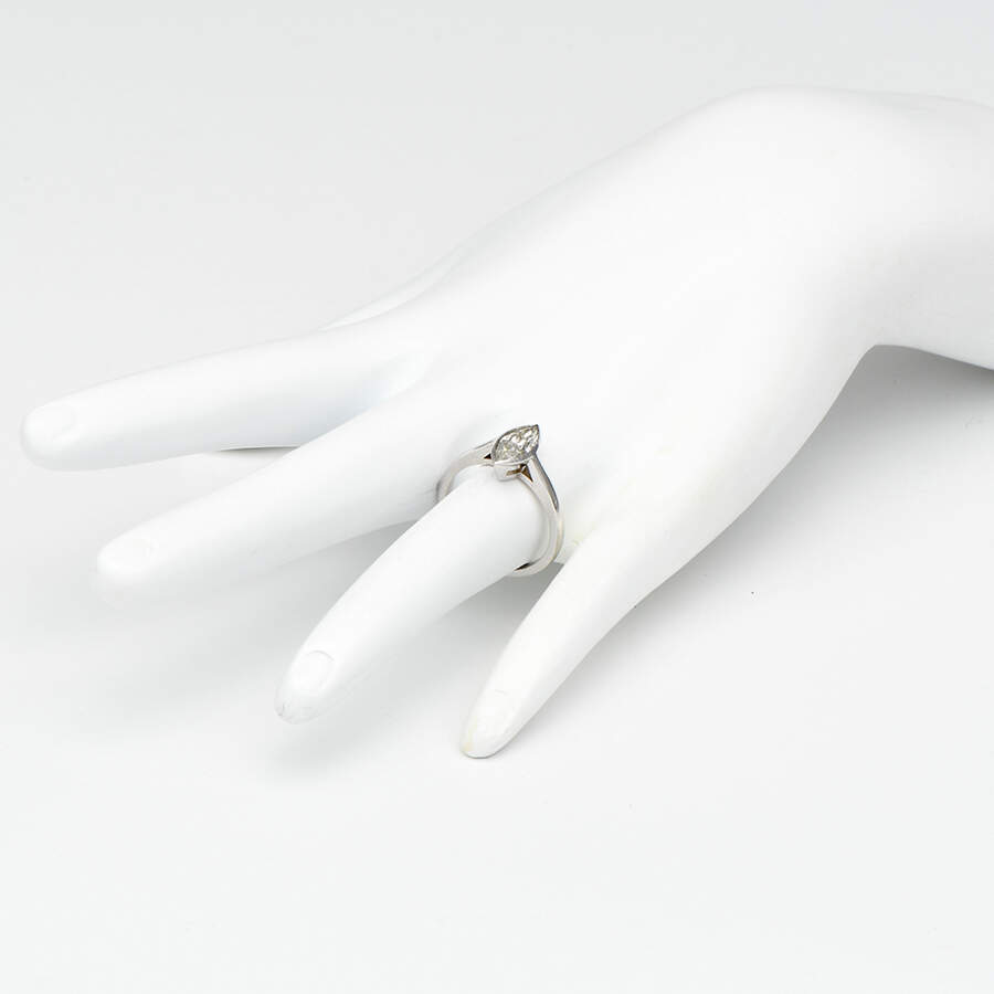 14KW Diamond(1.08) Marquise Bridal Ring-5