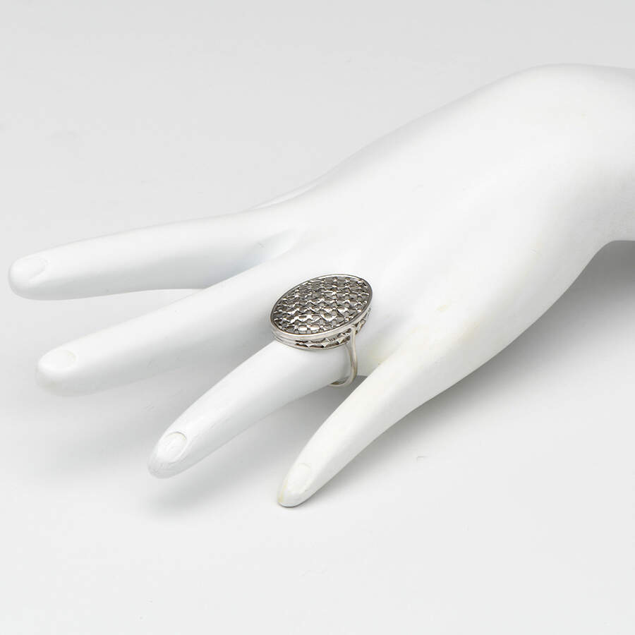 10KW Diamond Cut Oval Ring-5