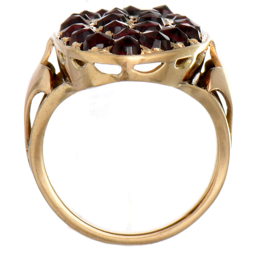 14KY Garnet(2.25) Cluster Ring-4