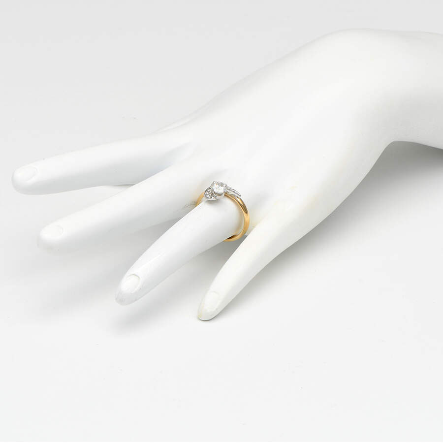 14KYW Diamond (0.65) Swirl Engagement Ring-5
