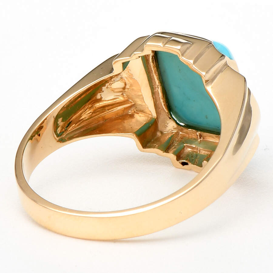 10KY Turquoise Bold Ring-2