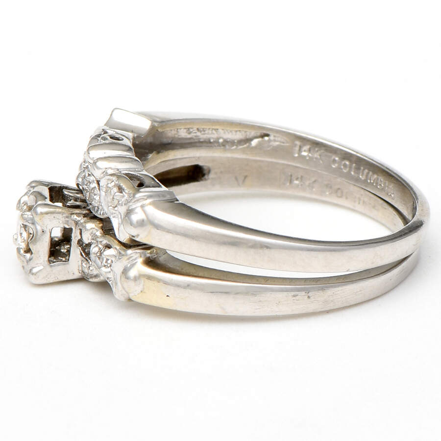 14KW Diamond Bridal Set Rings-4