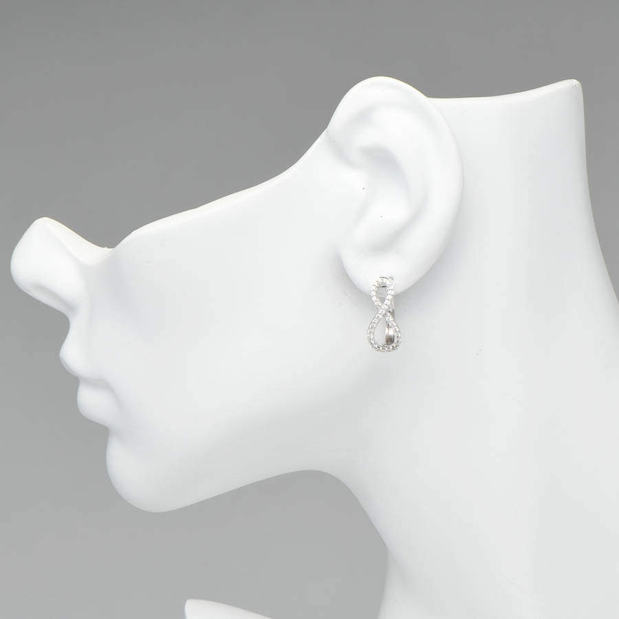 14KW Diamond (.56) Crossover Loop Earrings-3
