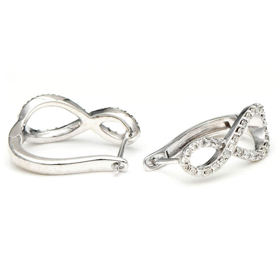 14KW Diamond (.56) Crossover Loop Earrings-2