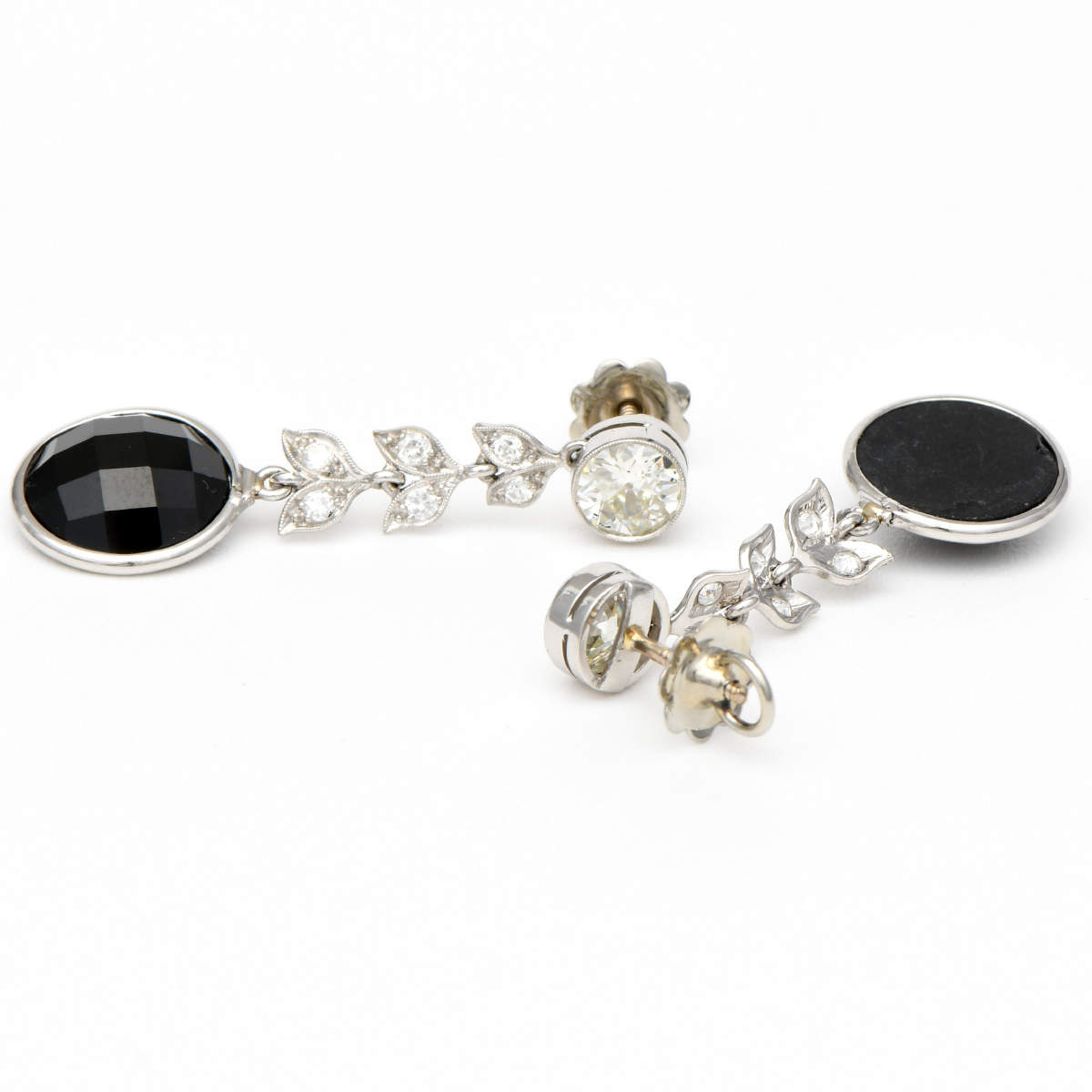 Platinum Spinel(11.51) & Diamond(2.22) Earrings-6