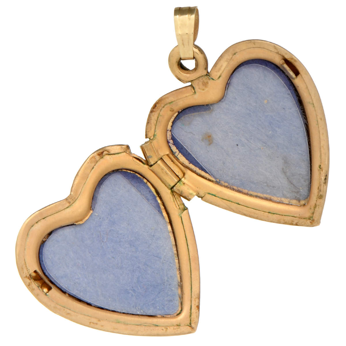 9KY Embossed Heart Locket Pendant-2