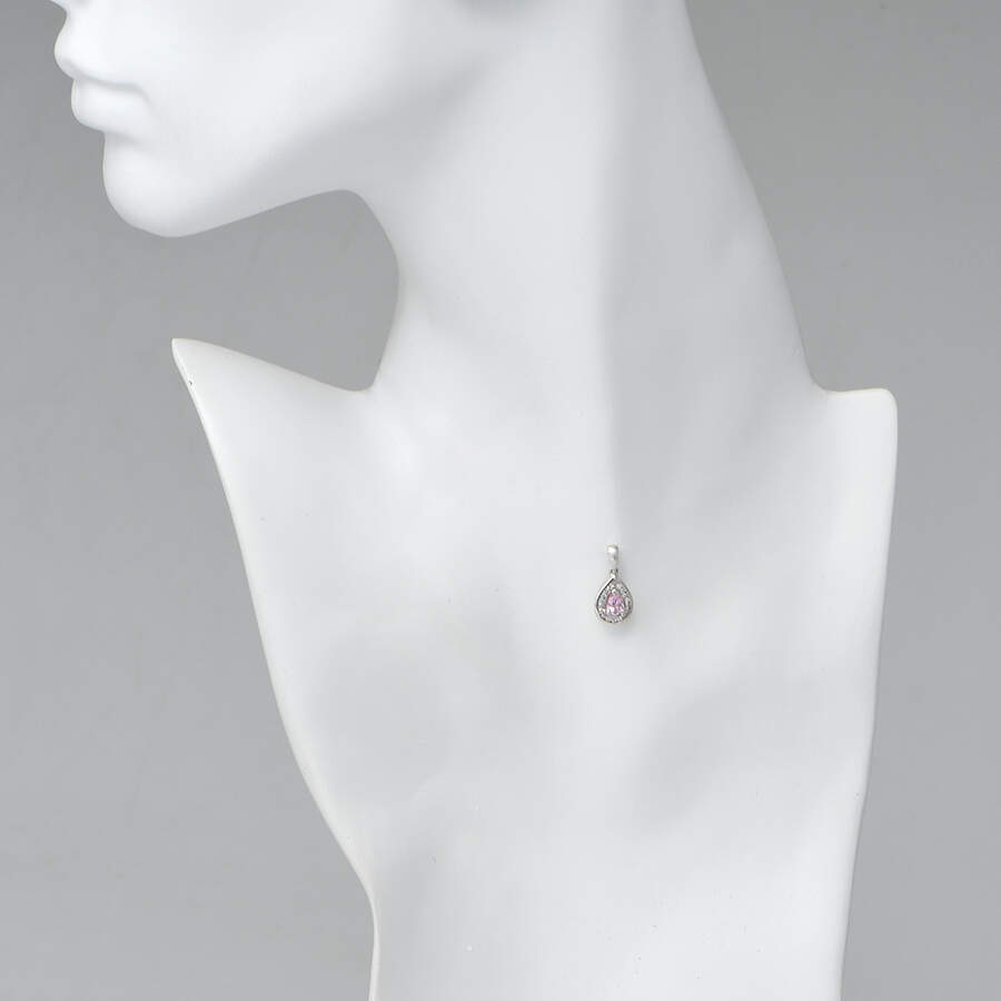 14KW Tourmaline(0.40) & Diamond(0.16) Halo Pendant-3