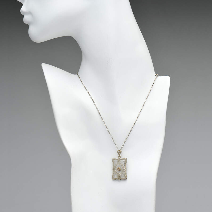 10KW Edwardian Rock Crystal Camphor Pendant-4