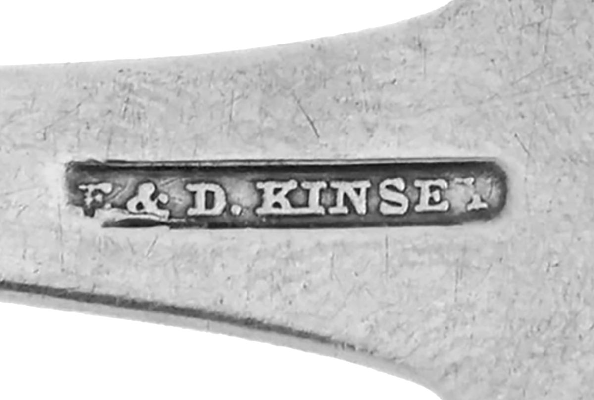 Coin Silver Flatware Tablespoon (Serving Spoon) by E & D Kinsey-3