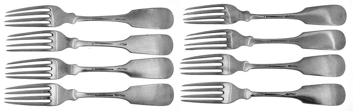 Coin Silver Flatware Fork - Set of 8 by Hayden & Whilden-2