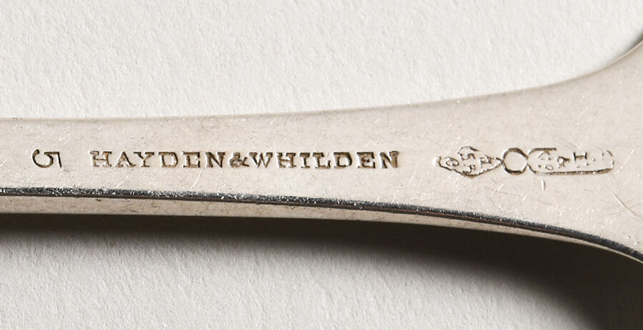 Coin Silver Flatware Tablespoon (Serving Spoon) - Set of 5 by Hayden & Whilden-2