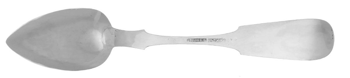Coin Silver Flatware Dessert/Oval Soup Spoon by J. Fries-2