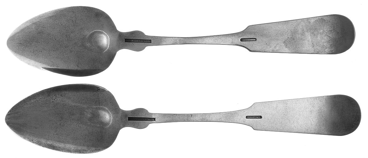 Coin Silver Flatware Tablespoon (Serving Spoon) - Set of 2 by Jabez Gorham & Son-3