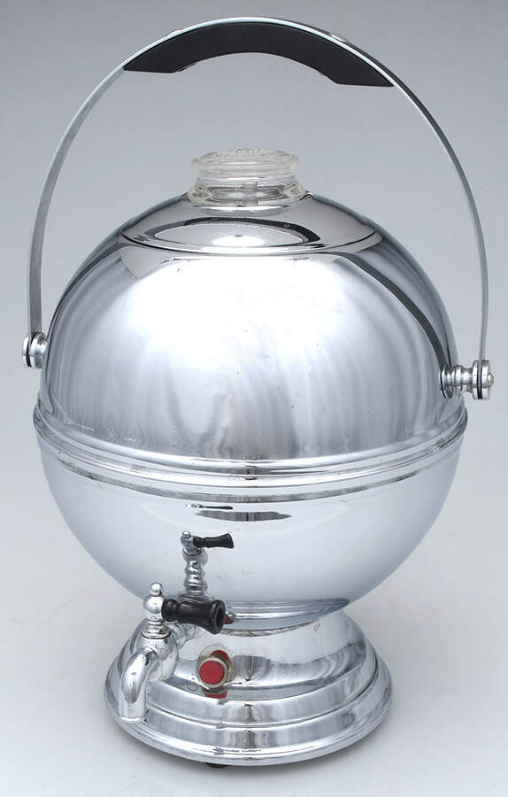 Chrome Hollowware Percolator & Lid w/Cord & Filter by La Belle Silver Co Inc-1