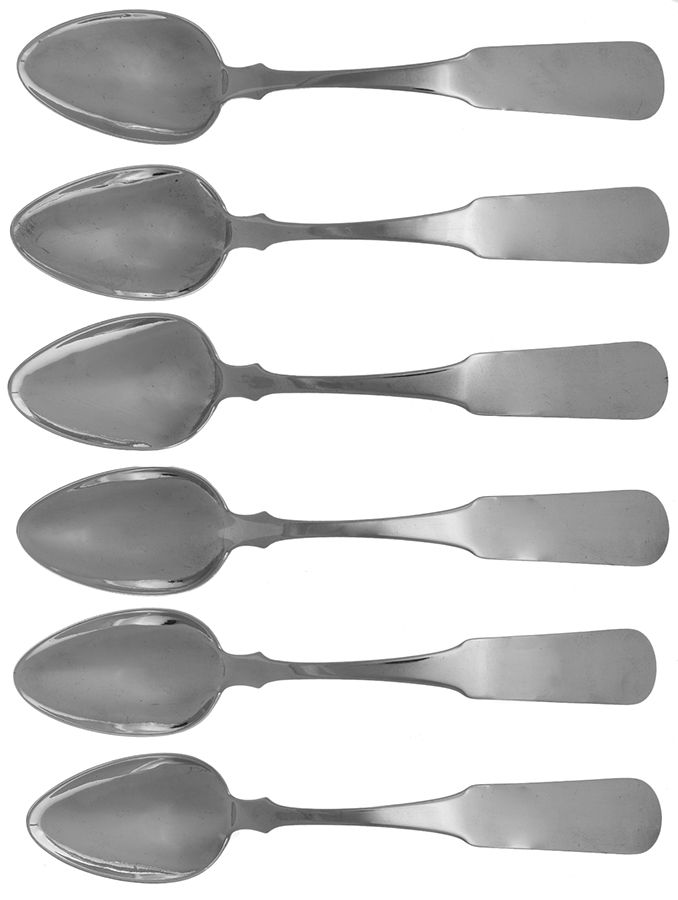 Coin Silver Flatware Tablespoon (Serving Spoon) - Set of 6 by Richard Ewing Smith-9