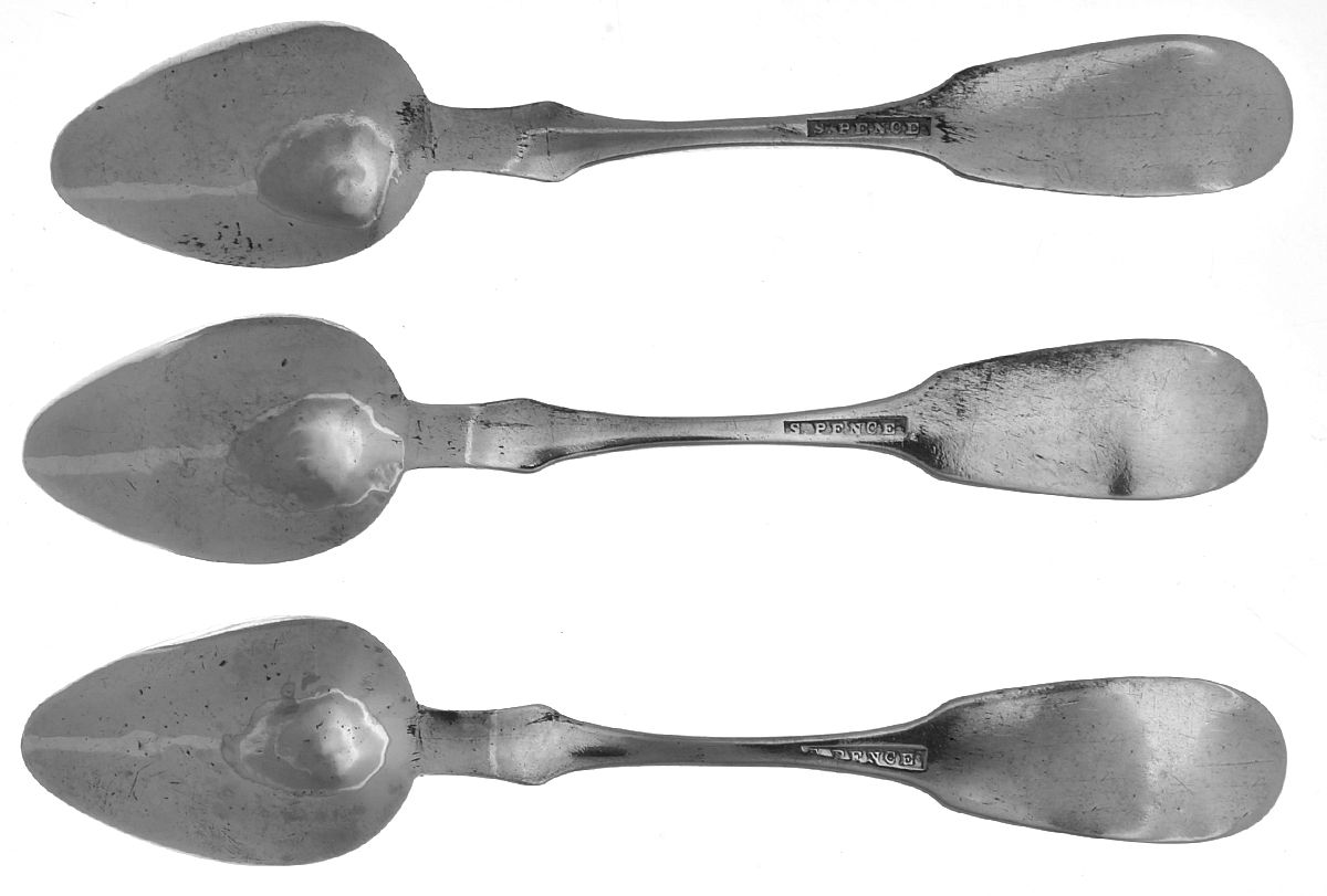 Coin Silver Flatware Teaspoon - Set of 3 by Sylvester Pence-2