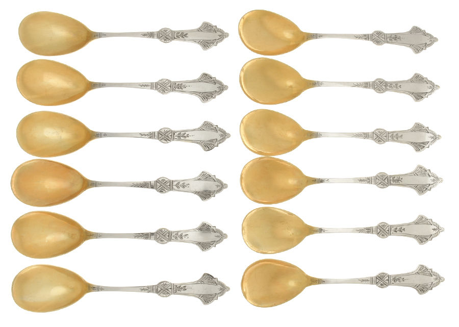 SDB5 (Coin) Ice Cream Spoon - Set of 12 by S. D. Brower & Son-1