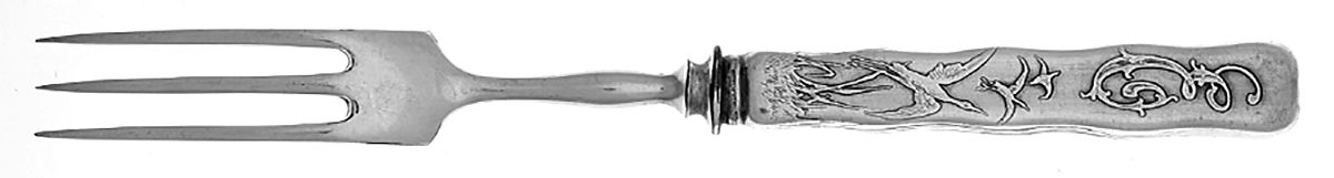 Lap-Over-Edge (Acid Etched) Individual Silverplate Prong Bird Fork by Tiffany & CO SILVER-2