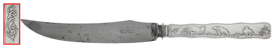 Lap-Over-Edge (Acid Etched) Individual Silverplate Blade Bird Knife by Tiffany & CO SILVER-1