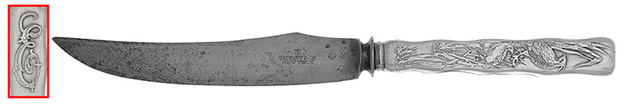 Lap-Over-Edge (Acid Etched) Individual Silverplate Blade Bird Knife by Tiffany & CO SILVER-1