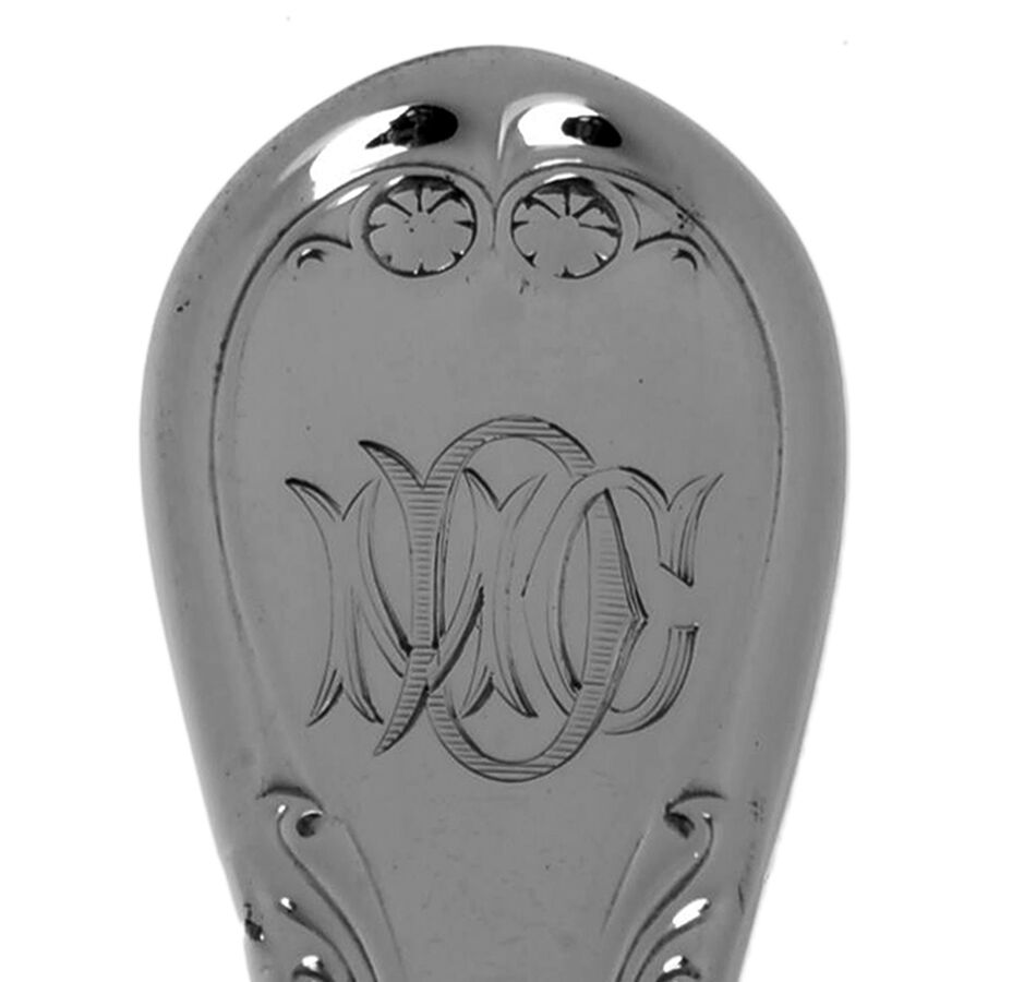 Saratoga (Sterling, 1870, Monograms) Solid Bright Cut Cake Saw by Tiffany & CO SILVER-3