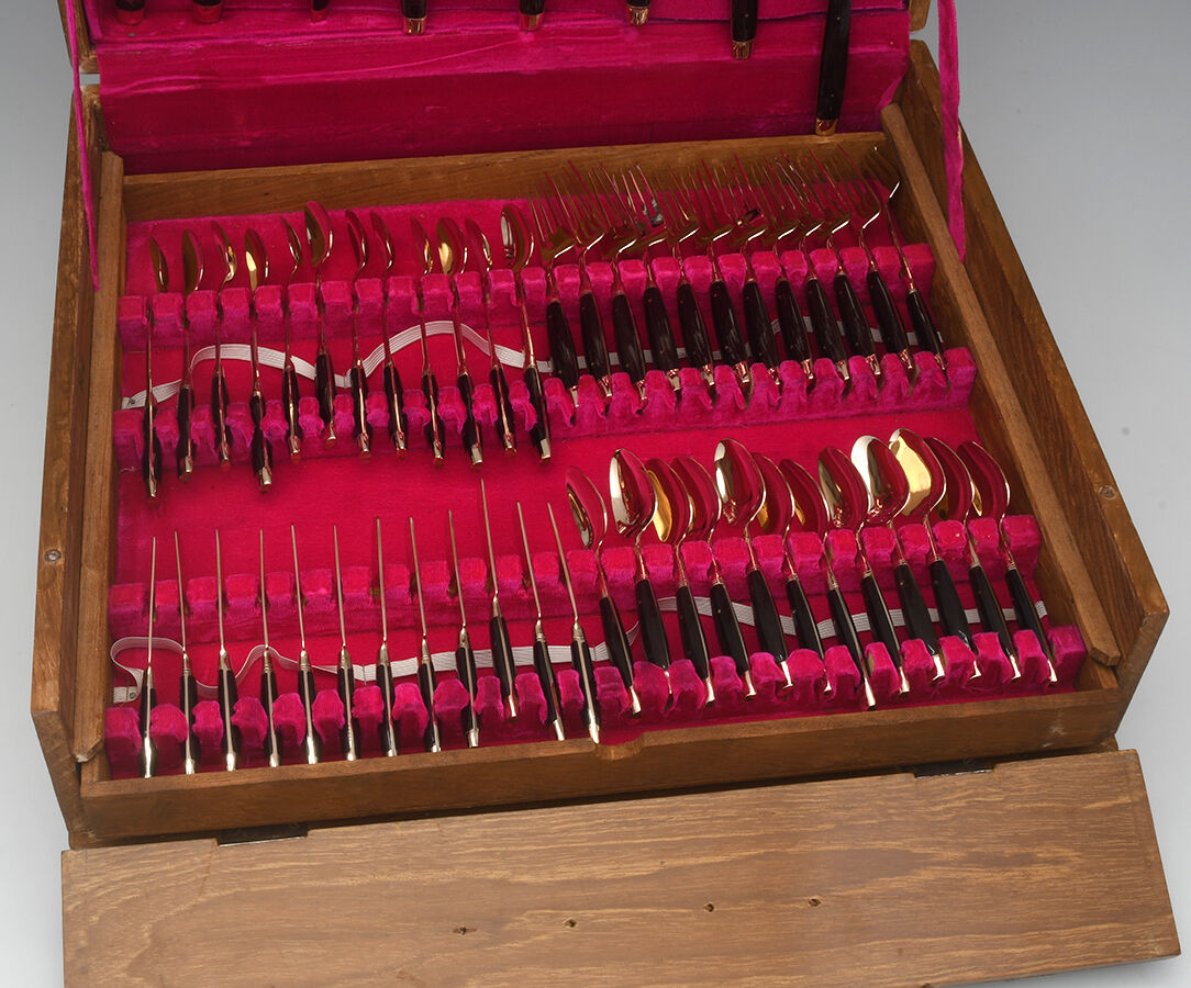 URT2 (Brass) 142 Piece Set w/Flatware Chest by Urai Thailand-6