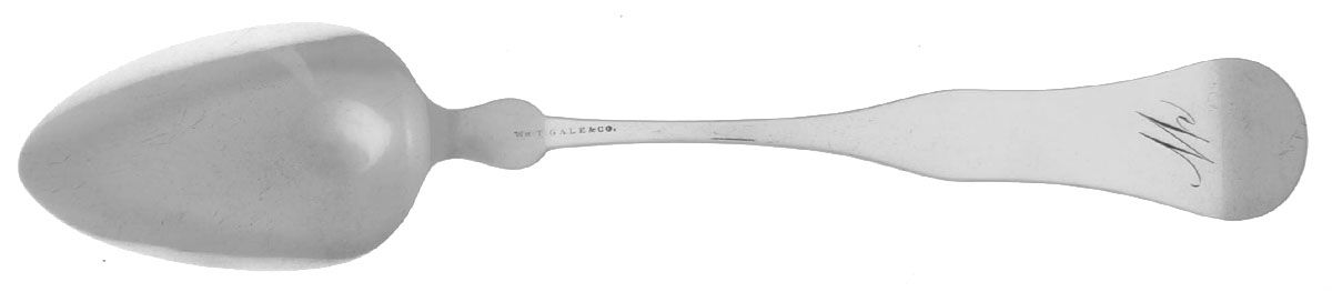 Coin Silver Flatware Dessert/Oval Soup Spoon by William Turner Gale & Co.-2