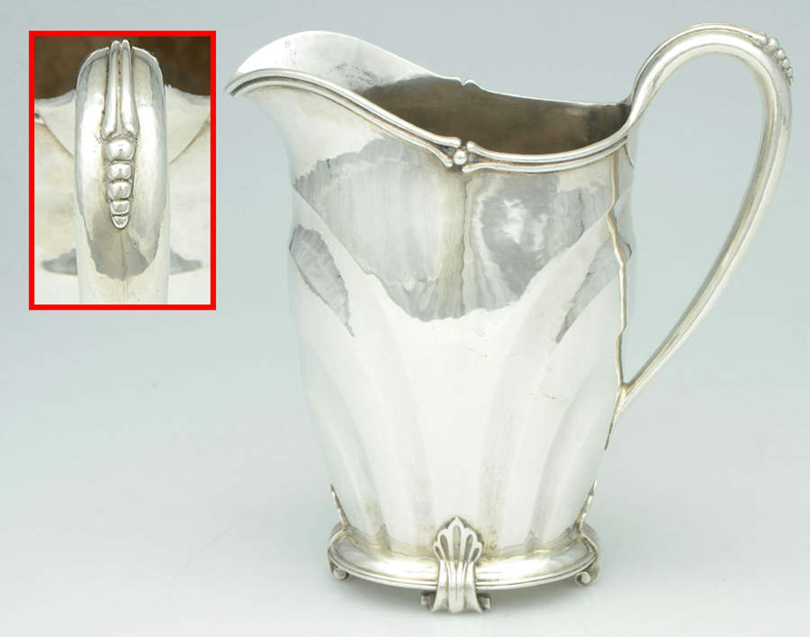 85 (Sterling, Hollowware) Sterling Water Pitcher by Woodside Sterling Co-1