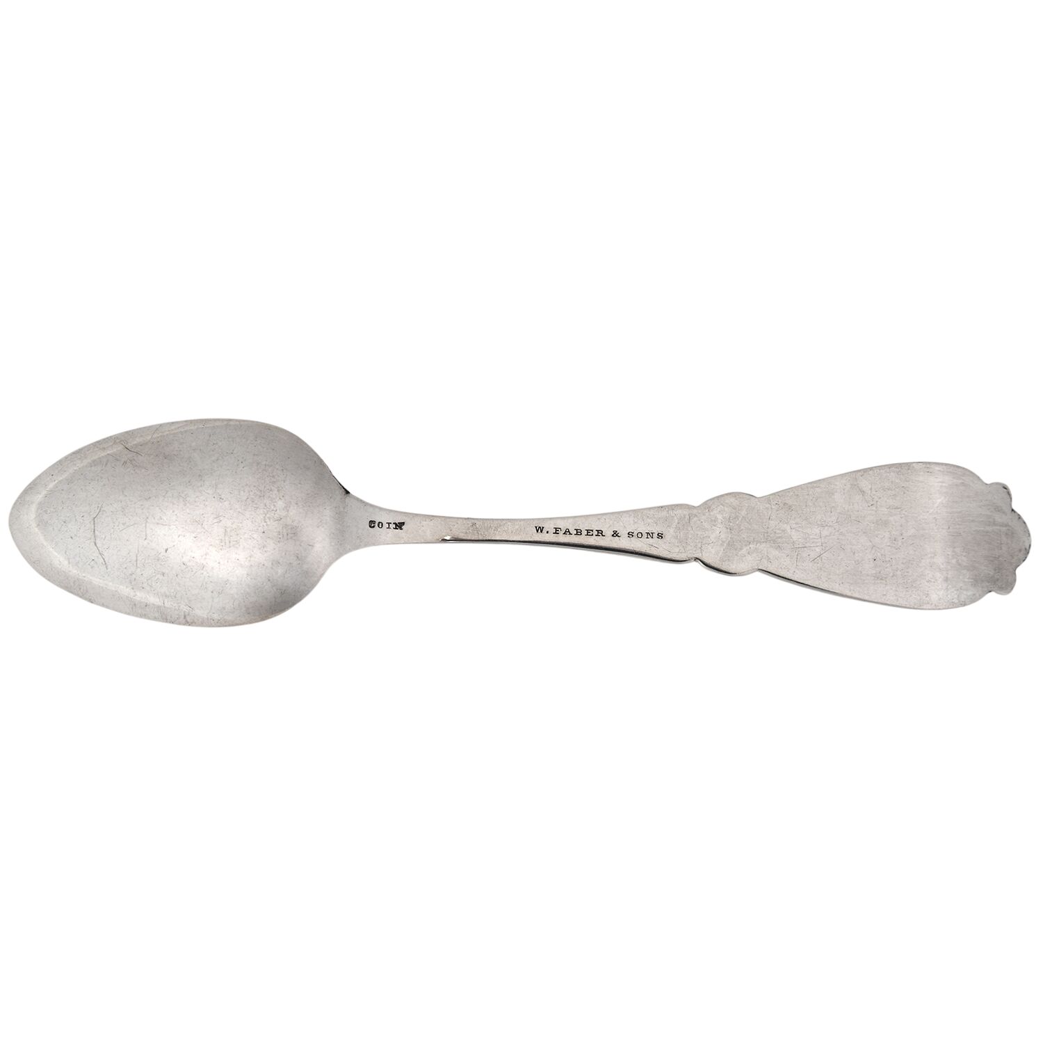 Coin Silver Flatware Teaspoon - Set of 10 by William Faber-5