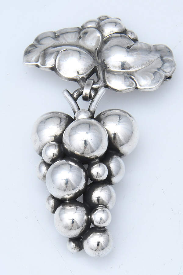 Jewelry (Sterling, Holloware) Brooch by Georg Jensen (Denmark)-1