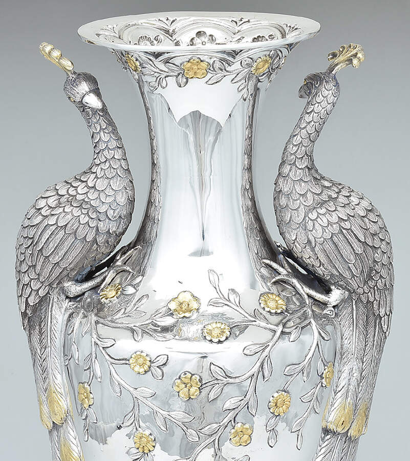 S981 (Sterling, Hollowware) Sterling Trumpet Vase by Sari Ottorino-4