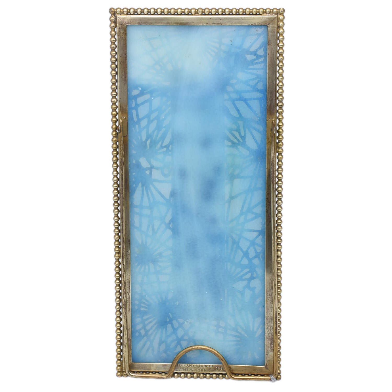 Pine Needles (Plated Copper, Hollowware) Thermometer with Aqua Glass by Tiffany & CO SILVER-3