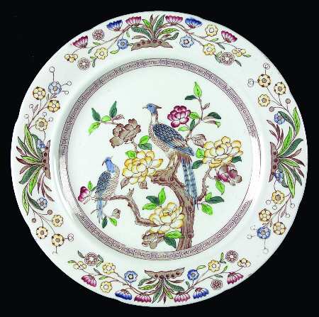Asiatic Birds Brown Multicolor by Ashworth Bros