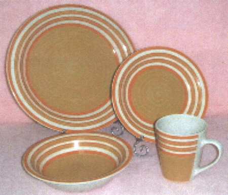 Saturn Stripe Yellow and Orange by American Atelier