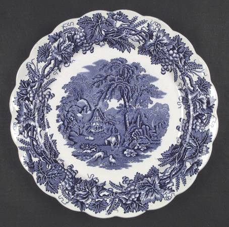 British Scenery Blue (Scalloped, A8024) by Booths