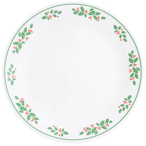 Winter Holly (Green Band, Corelle) by Corning Corelle