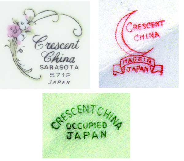 Backstamps by Crescent (Japan)