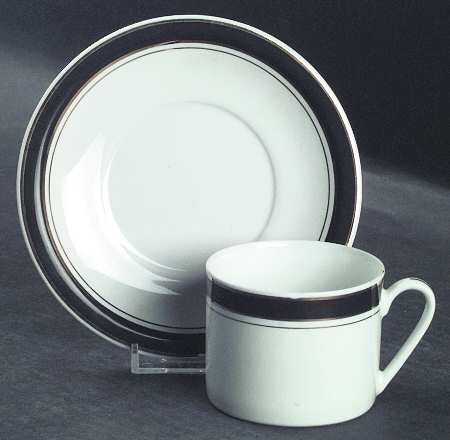Prestige Black (Gold Trim) by Crown Porcelain
