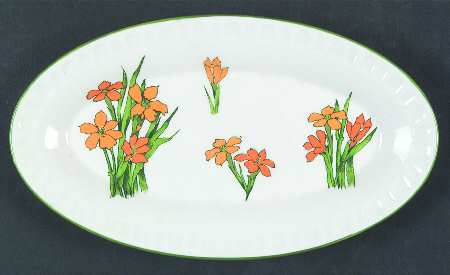 Devon (Smooth, Green Trim) by Crown Staffordshire