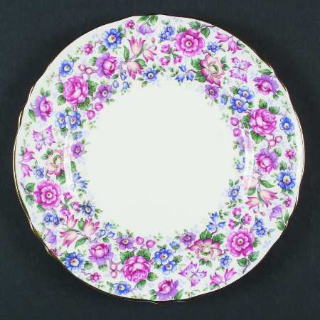 Springtime (Scalloped, Smooth Rim) by Crown Staffordshire