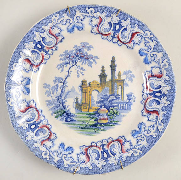 Athens Blue Multicolored by Charles Meigh & Sons