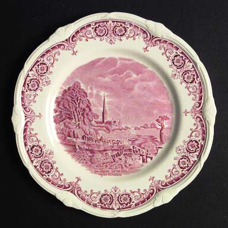 Scenes After Constable Pink (Cream) by Grindley