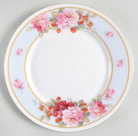 Peony and Strawberry Blue by Gracie Bone China