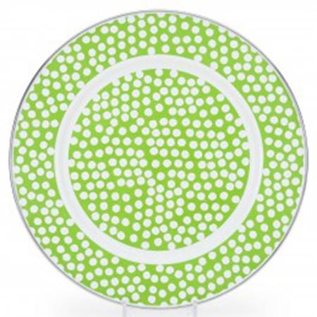 Malibu Dots Green Enamelware by Golden Rabbit Enamelware