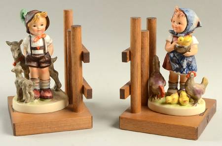 Little Goat Herder-Feeding Time Bookends by M.I. Hummel