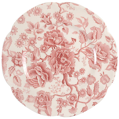 English Chippendale Red Pink by Johnson Brothers
