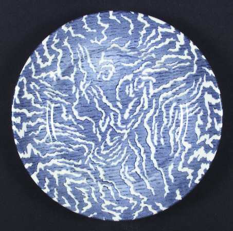 English Oak (Dark Blue & White) by Tiffany